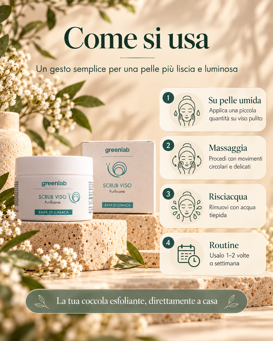 Scrub Viso Purificante - Rimuove impurità rendendo la pelle luminosa e fresca