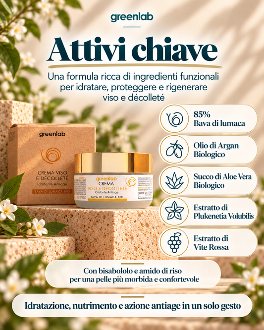 Crema Viso e Décolleté Rigenerante - Idratazione e Antiage in Profondità per pelli grasse