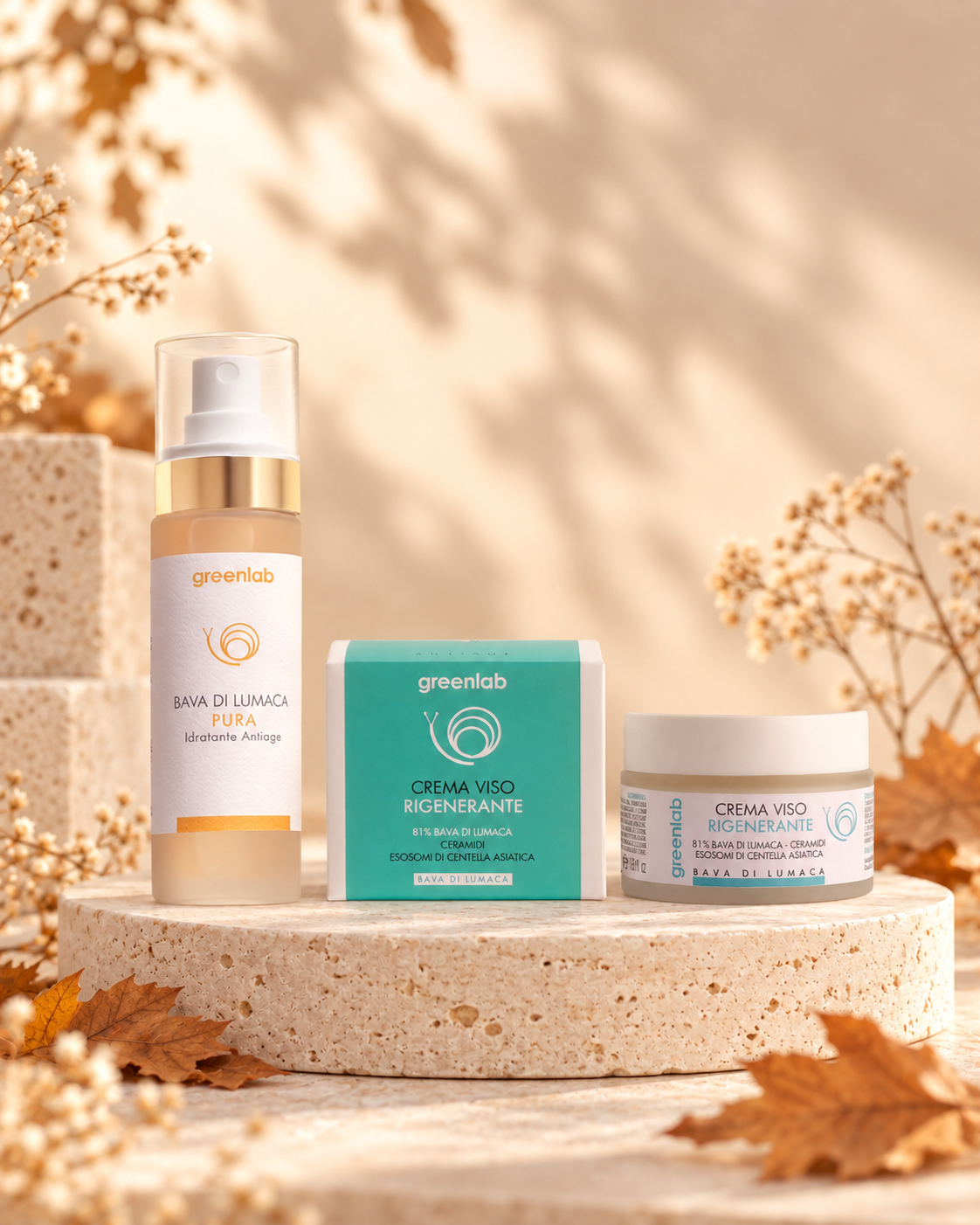 Crema viso Idratante e Rigenerante Antiage + Bava Pura al 100% - LA BASE DELLA SKIN CARE PER TUTTI I TIPI DI PELLE