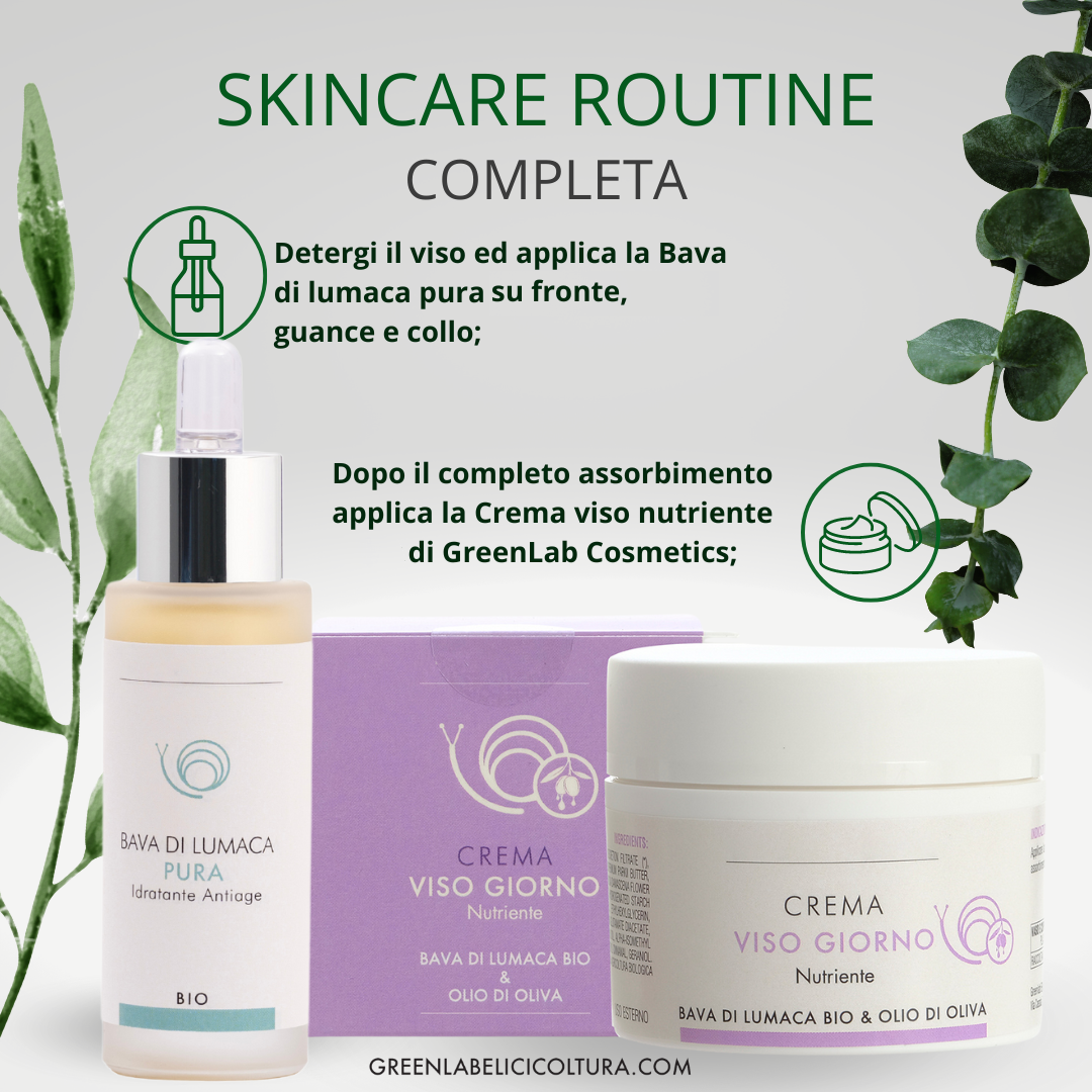 Crema viso Bava di lumaca e Olio d'oliva - Super nutriente ed idratante