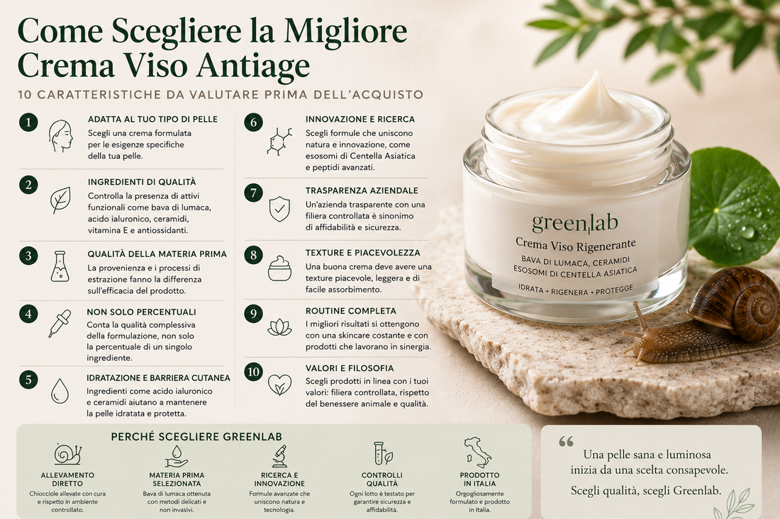 Come Scegliere la Migliore Crema Viso Antiage: 10 Caratteristiche da Valutare Prima dell'Acquisto