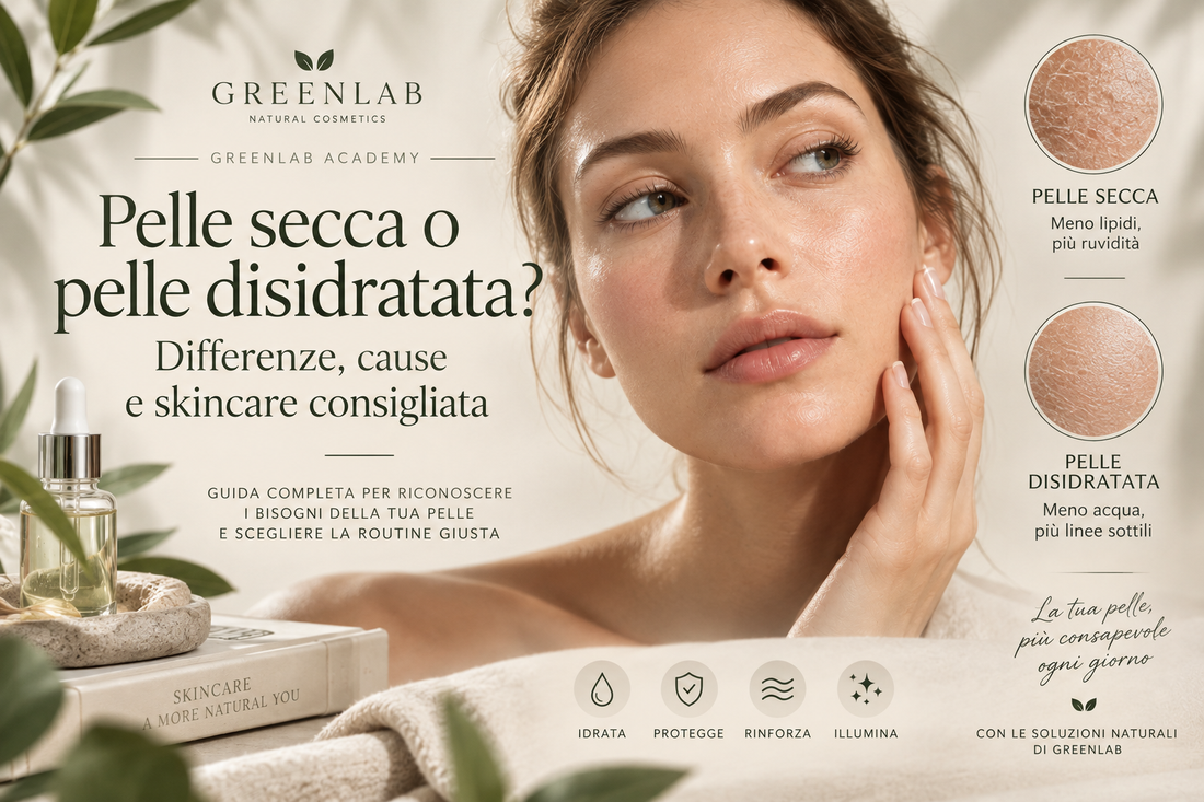 Pelle secca o pelle disidratata: differenze, cause e skincare consigliata