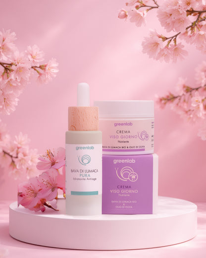 Crema nutriente + Bava pura - Trattamento Intensivo per pelli secche e sensibili