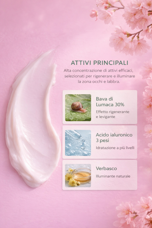 Contorno Occhi e Labbra Rigenerante – Idratazione e Antiage per uno sguardo luminoso