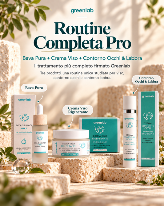 ROUTINE COMPLETA PRO - Crema Viso + Contorno Occhi & Labbra + Bava Pura - TRATTAMENTO COMPLETO