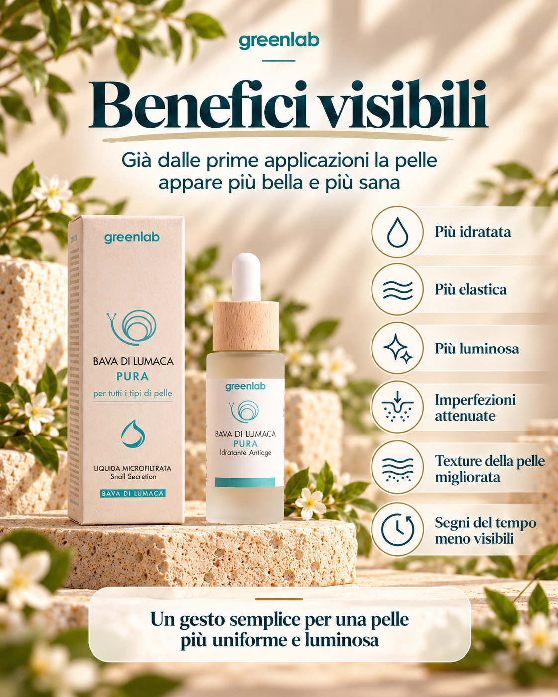 Bava di Lumaca Pura - Per tutti i problemi della pelle
