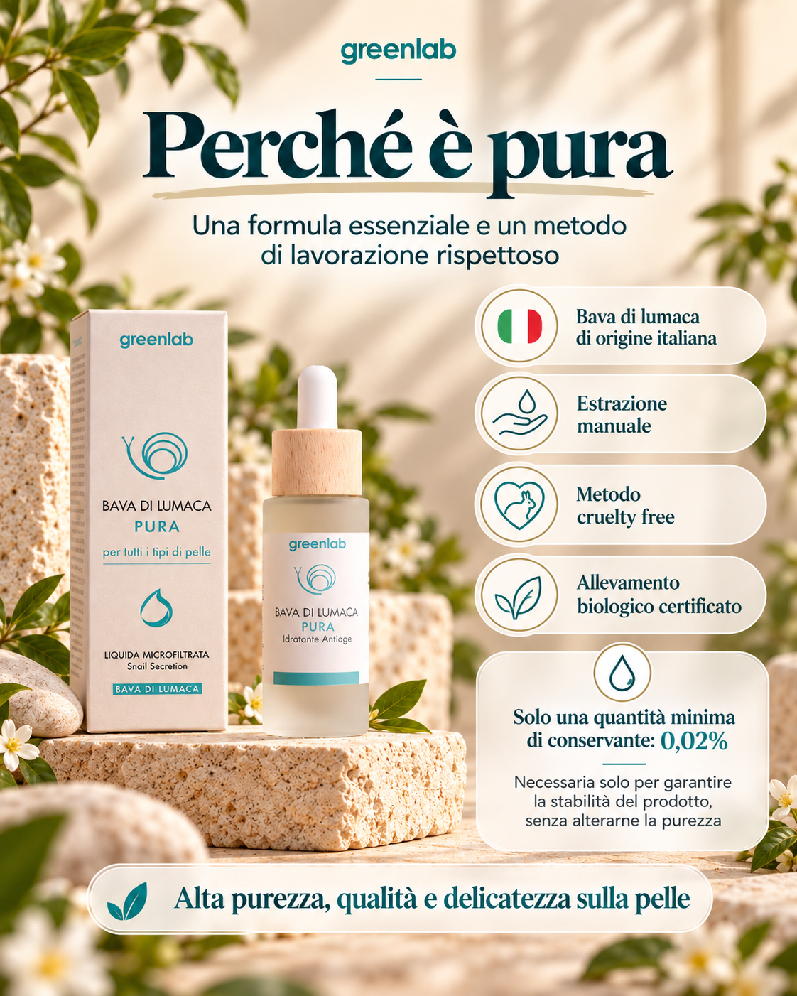Bava di Lumaca Pura - Per tutti i problemi della pelle