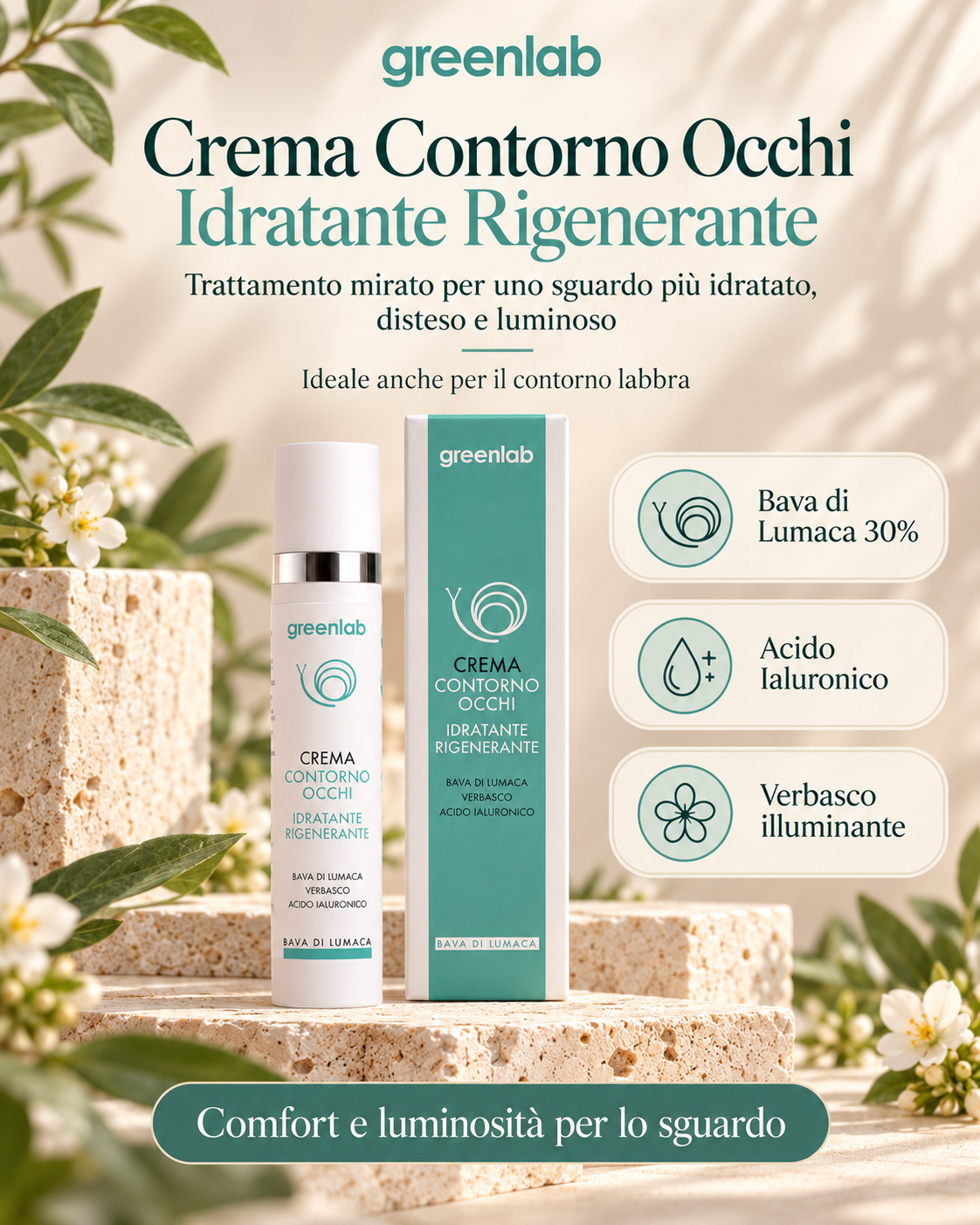 Contorno Occhi e Labbra Rigenerante – Idratazione e Antiage per uno sguardo luminoso
