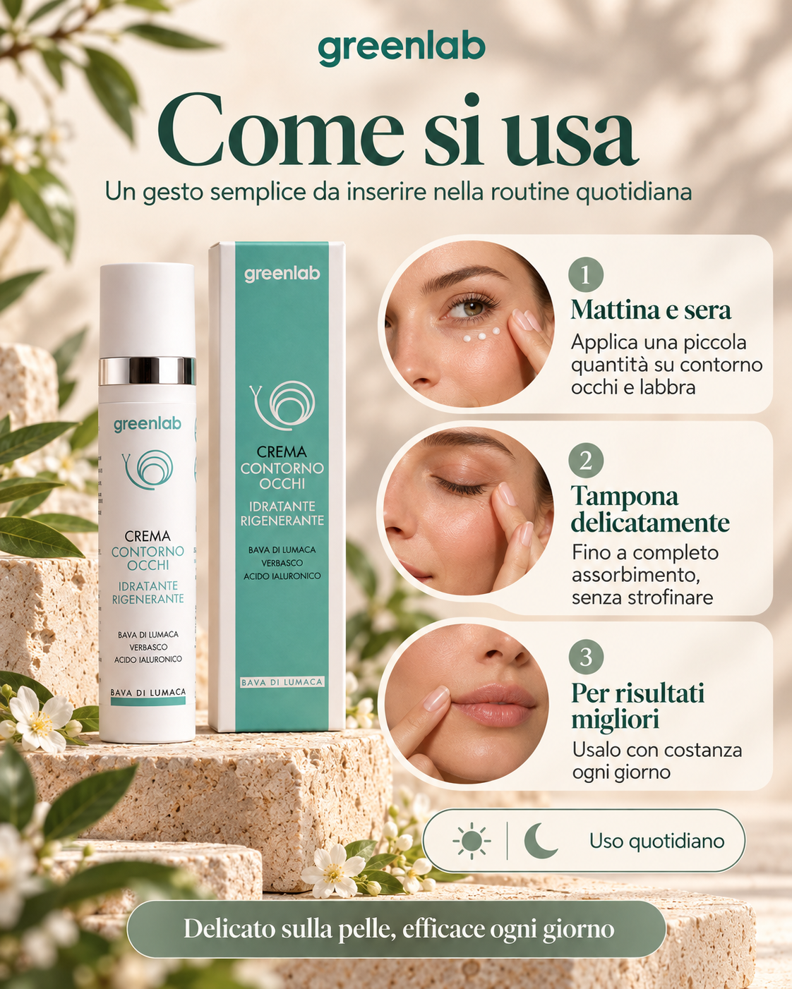 Contorno Occhi e Labbra Rigenerante – Idratazione e Antiage per uno sguardo luminoso
