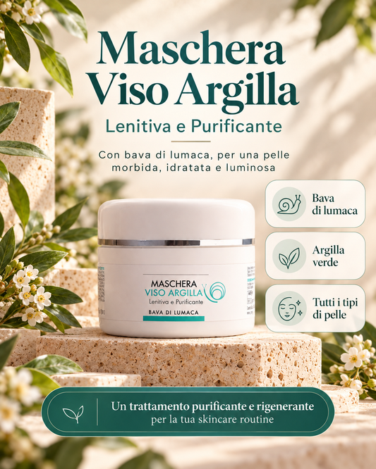 Maschera Viso Rigenerante con Bava di Lumaca - Pelle morbida, idratata e luminosa