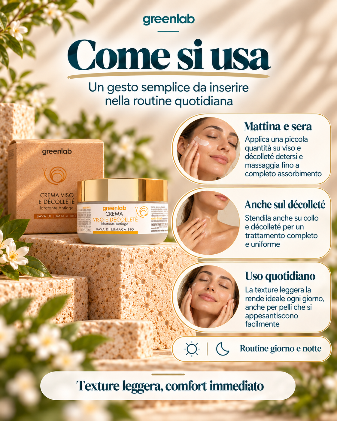 Crema Viso e Décolleté Rigenerante - Idratazione e Antiage in Profondità per pelli grasse
