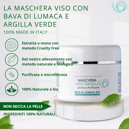 Maschera Viso Rigenerante con Bava di Lumaca - Pelle morbida, idratata e luminosa