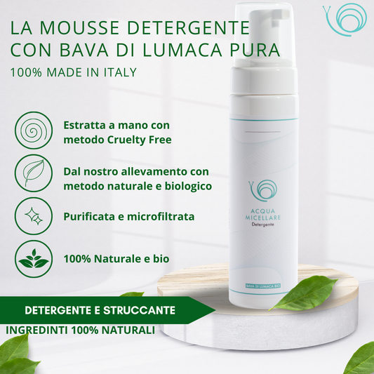 Mousse Detergente Viso e Collo - Per una pelle pulita, fresca e luminosa