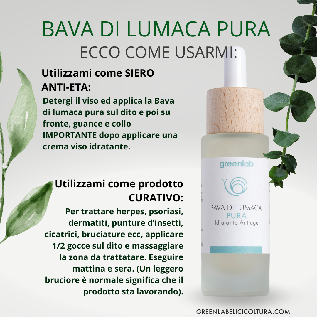 Bava di Lumaca Pura - Per tutti i problemi della pelle